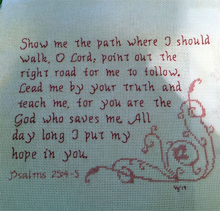 Show Me The Path stitched by Vicki Giger